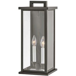 Estate Series Weymouth LED 18 inch Oil Rubbed Bronze Outdoor Wall Mount Lantern, Medium