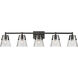Analia 5 Light 45.75 inch Matte Black Vanity Wall Light