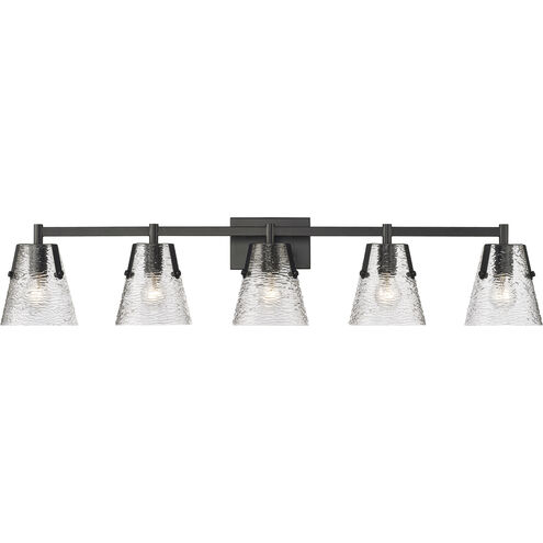 Analia 5 Light 45.75 inch Matte Black Vanity Wall Light