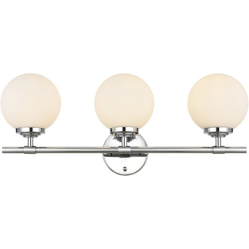 Ansley 3 Light 24 inch Chrome Bath Sconce Wall Light