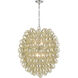 Bubble Up 6 Light 26 inch Chrome with Clear Chandelier Ceiling Light