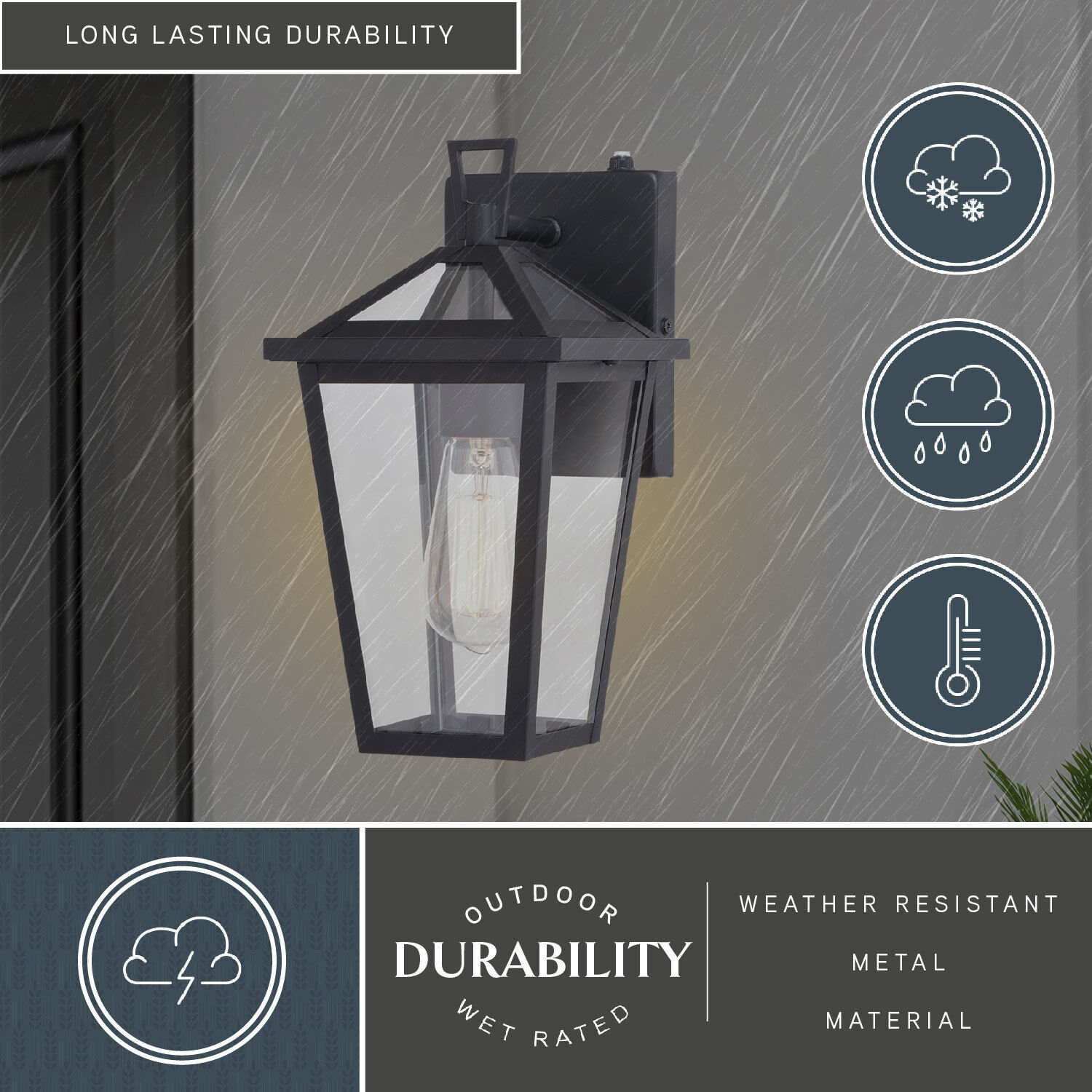 Derby LED 11.25 inch Matte Black Outdoor Wall