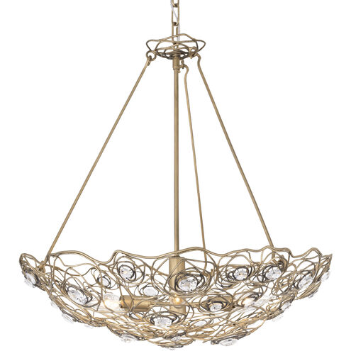 Ethereal Rose 6 Light 24 inch Havana Gold Ombre Pendant Ceiling Light