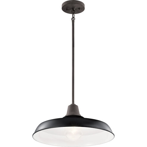 Pier 1 Light 17 inch Black Pendant/Semi Flush Ceiling Light