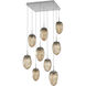 Meteo LED LED Classic Silver Chandelier Ceiling Light, Square Multi-Pendant
