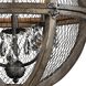 Renaissance Invention 3 Light 18 inch Aged Wood with Weathered Zinc and Clear Chandelier Ceiling Light