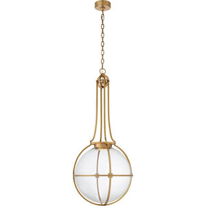 Chapman & Myers Gracie LED 24 inch Antique-Burnished Brass Pendant Ceiling Light, Grande