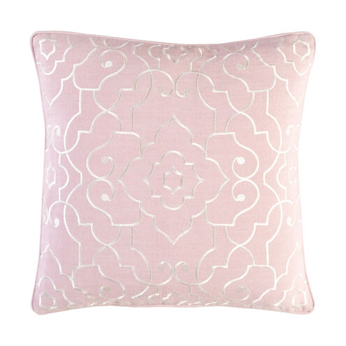 Adagio 20 X 20 inch Pale Pink and Cream Throw Pillow