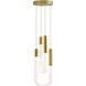 Adel LED 4 inch Light Antique Brass Pendant Ceiling Light