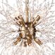 Chiffon 8 Light 18 inch Natural Brass Chandelier Ceiling Light, Small