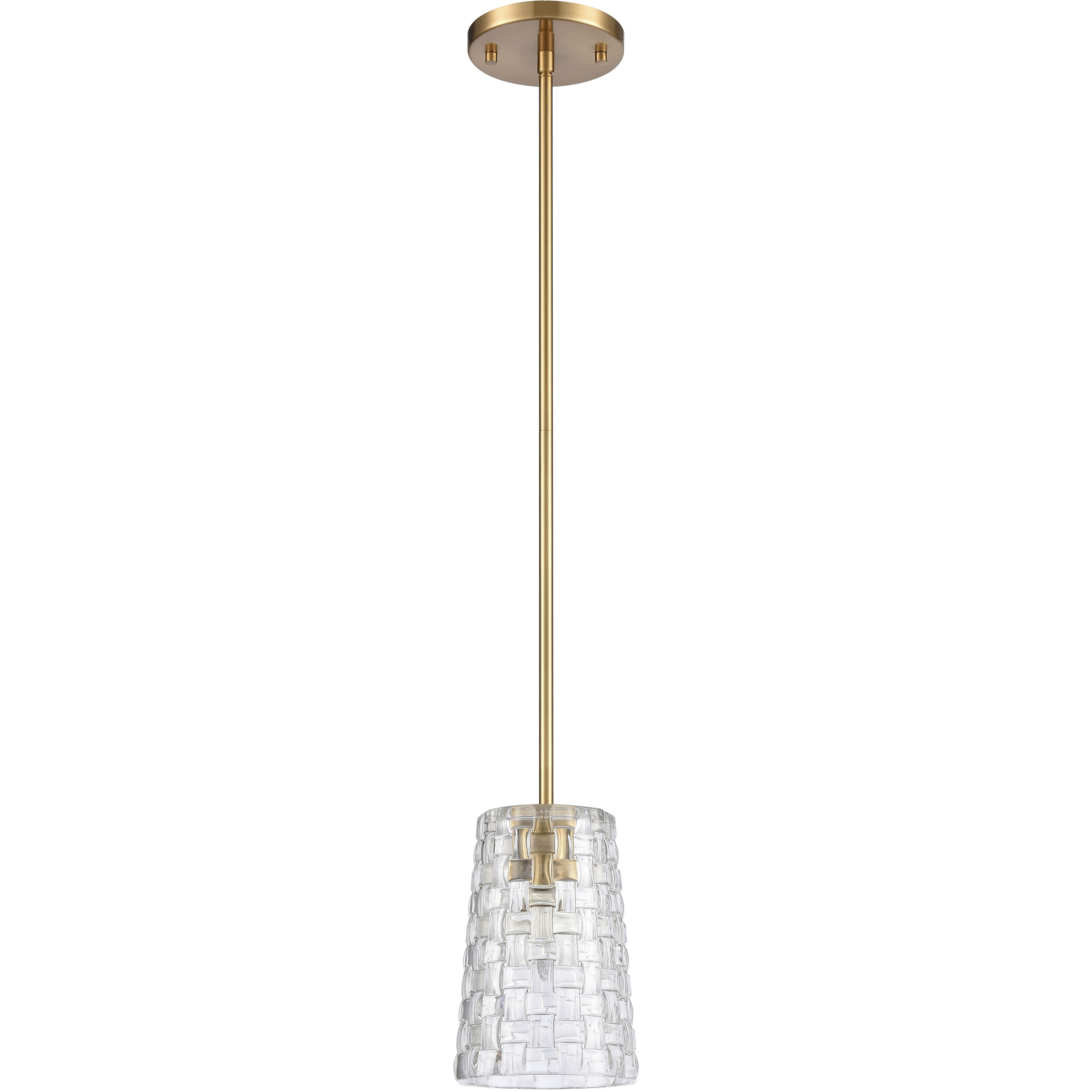 Lightweave 1 Light 5.5 inch Satin Brass Mini Pendant Ceiling Light