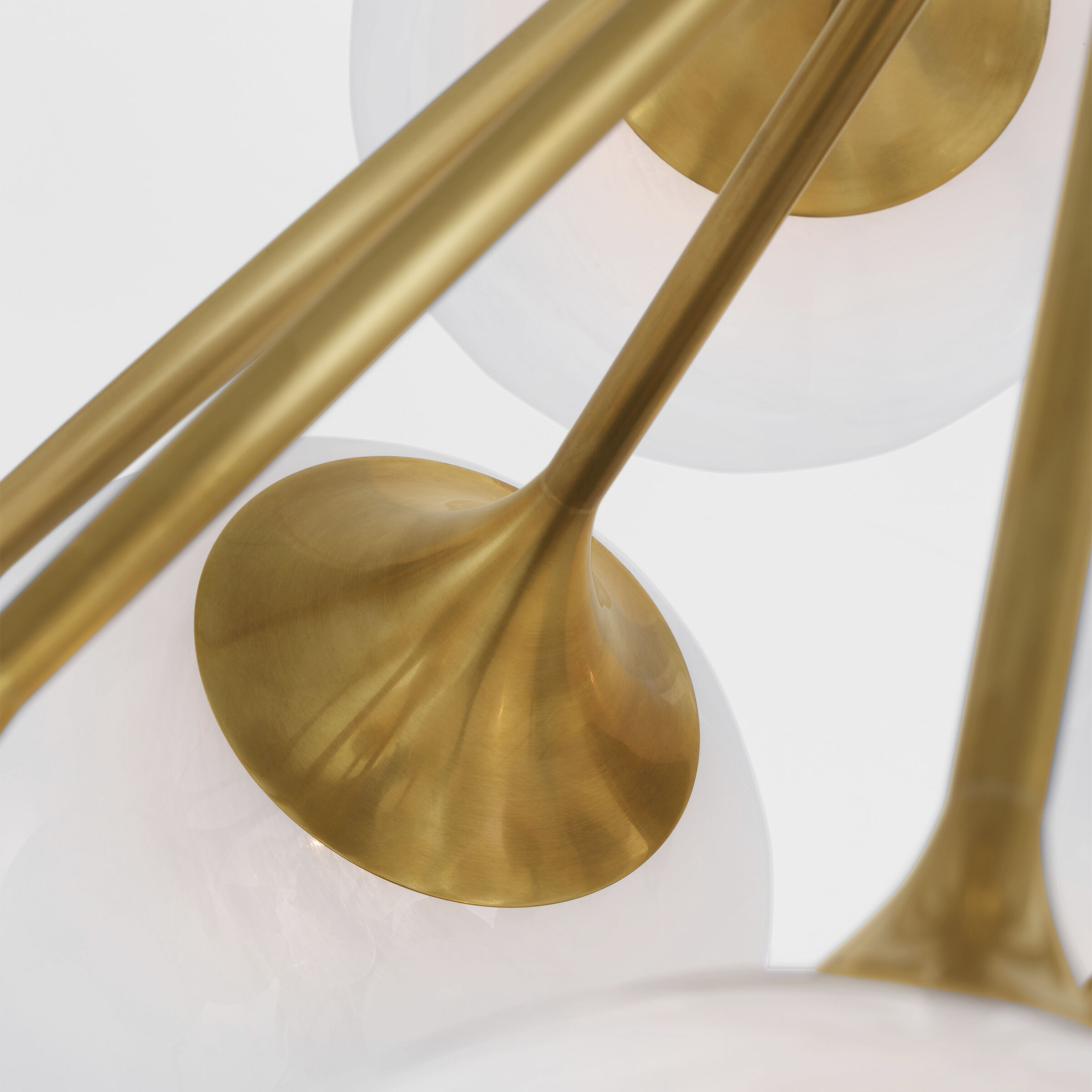 AERIN Cristol LED 43.25 inch Hand-Rubbed Antique Brass Flush Mount Ceiling Light