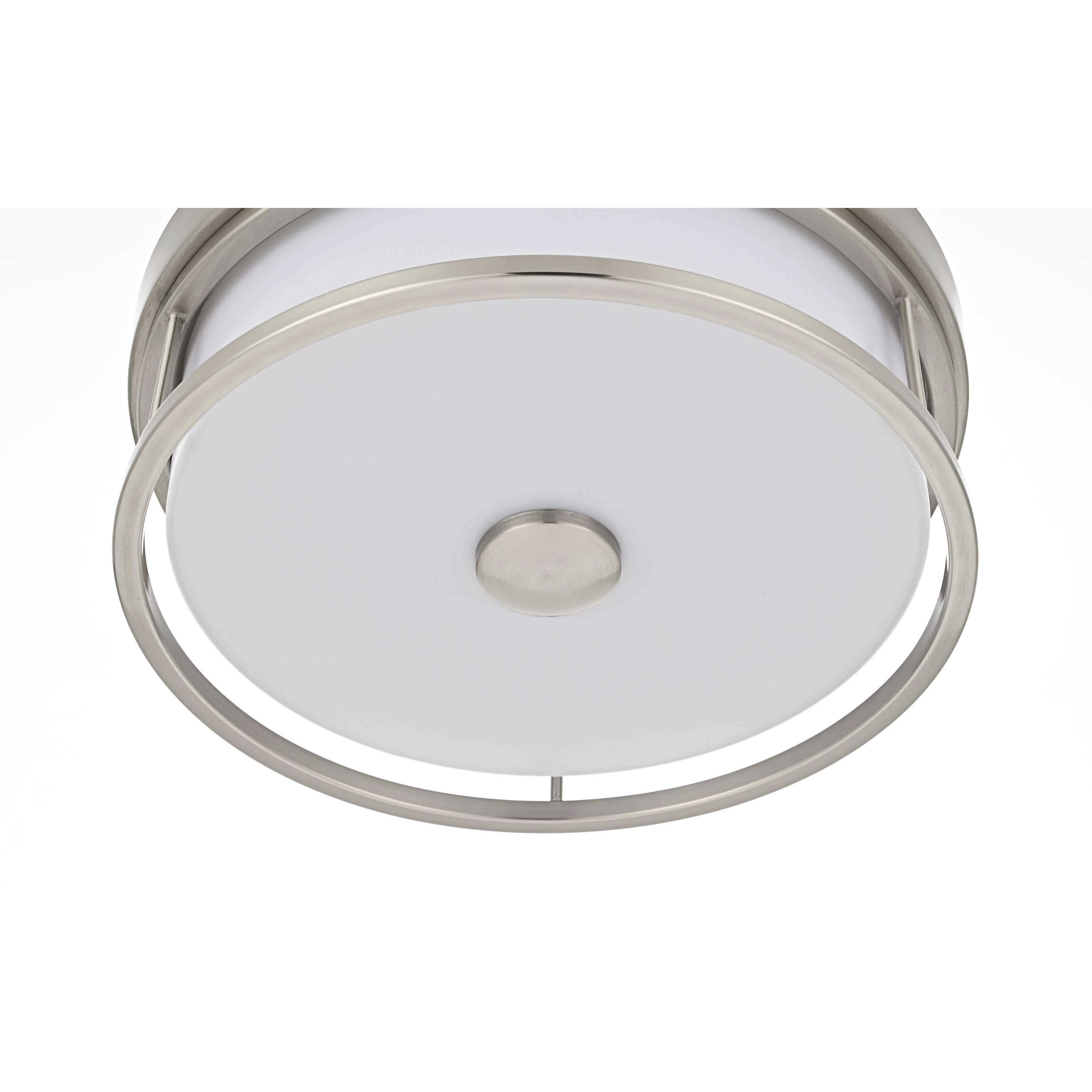 Kolson 12 inch Polished Nickel Flush Mount Ceiling Light