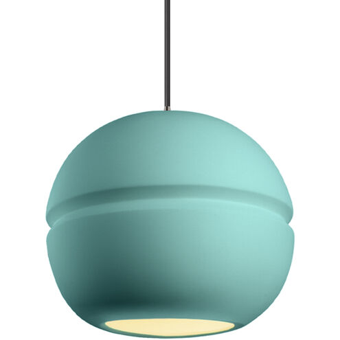 Radiance Collection 1 Light 12 inch Brushed Nickel and Reflecting Pool and Black Pendant Ceiling Light