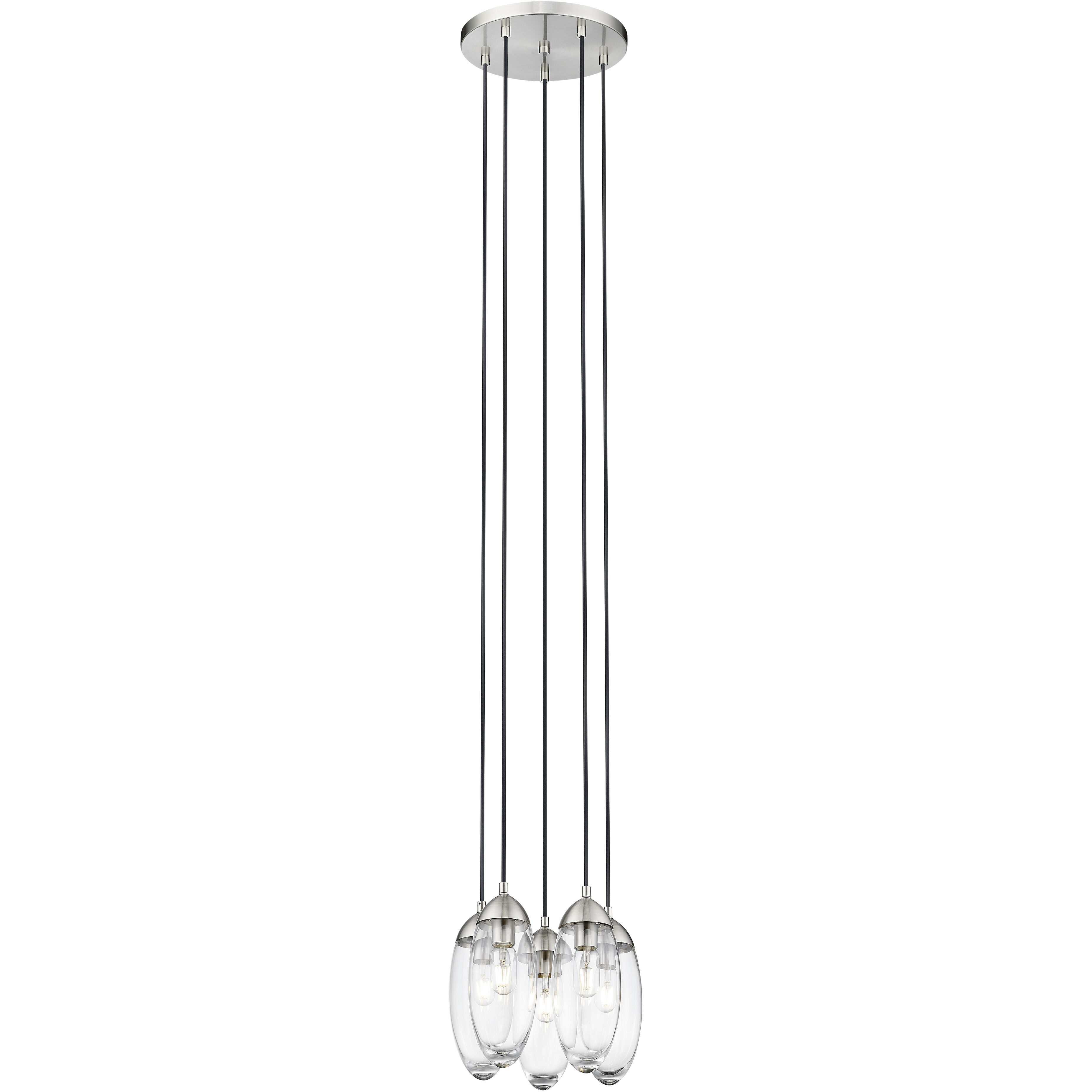 Arden 5 Light 12 inch Brushed Nickel Chandelier Ceiling Light