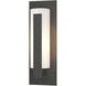 Forged Vertical Bars 1 Light 15 inch Coastal Natural Iron Outdoor Sconce, Small