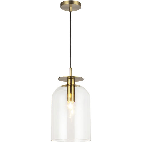 Alora Mood Sylvia 1 Light 8 inch Brushed Gold Pendant Ceiling Light