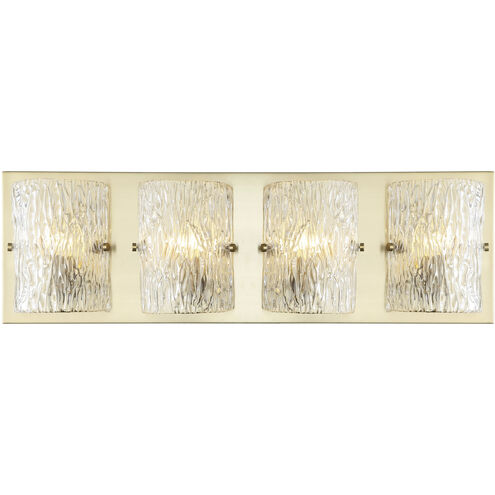Morgan 4 Light 31 inch Satin Brass Bath Vanity Wall Light