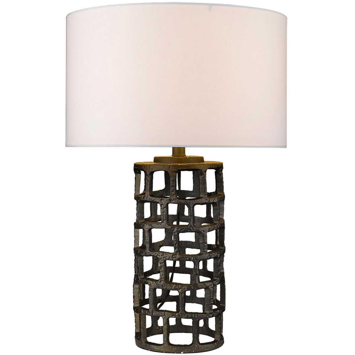 Vallin 26 inch 100.00 watt Black Gold Table Lamp Portable Light