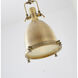 Canada 1 Light 24 inch Brass Single Pendant Lighting Ceiling Light, Satin Gold Metal