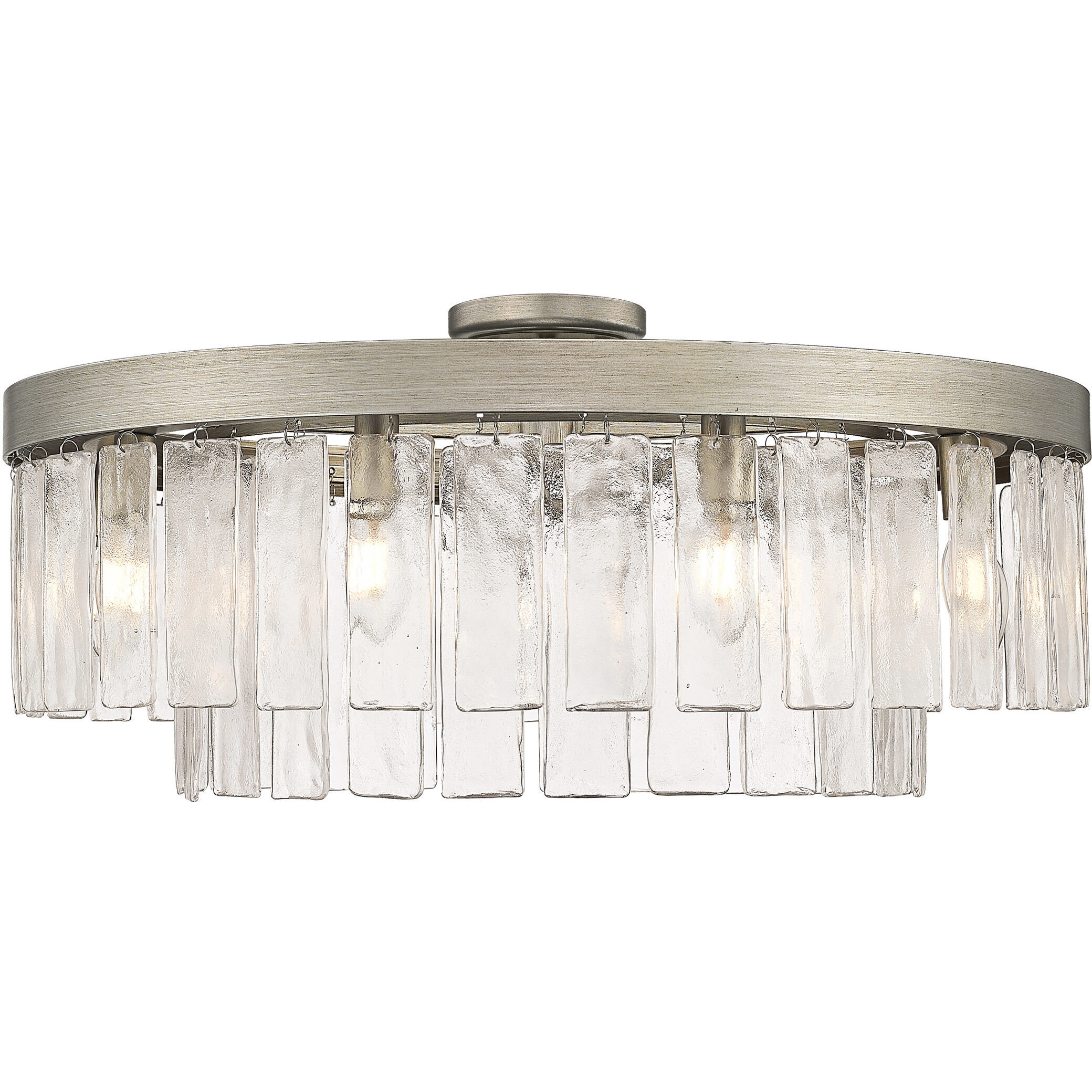 Ciara 9 Light 27 inch Peruvian Silver Semi-Flush Mount Ceiling Light