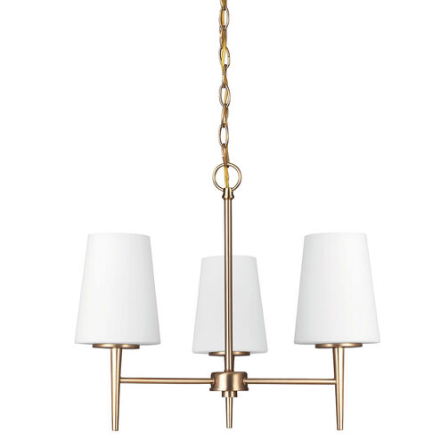 Driscoll 3 Light 20.5 inch Satin Brass Chandelier Ceiling Light