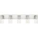 Titus 5 Light 40 inch Brushed Nickel Bath Vanity Light Wall Light