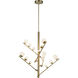 Cypress LED 18 inch Brushed Gold/Opal Glass Chandelier Ceiling Light