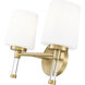 Henri Vanity Wall Light in Modern Gold
