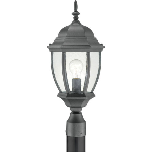 Covington 1 Light 21.5 inch Black with Clear Outdoor Post Light