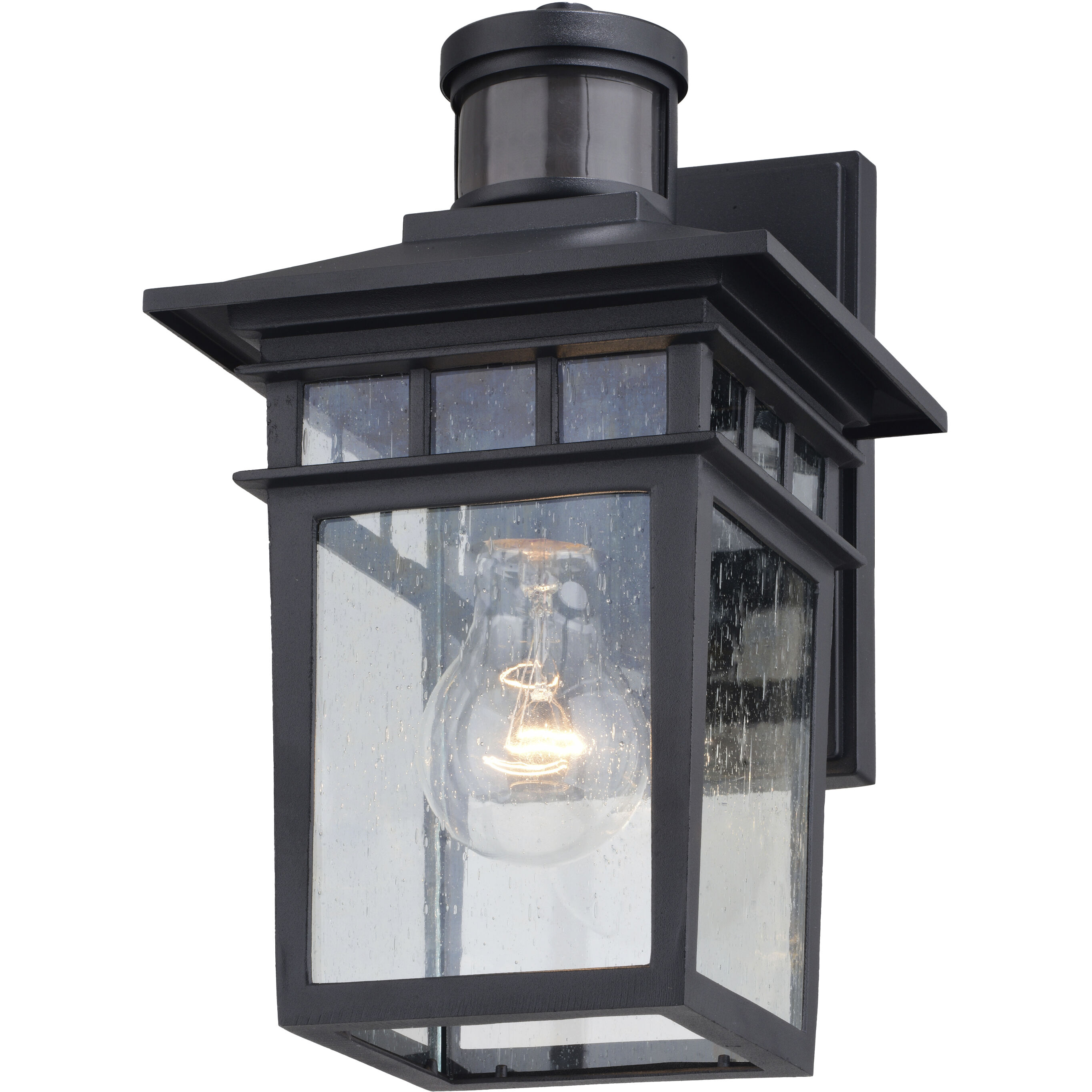 Ridge Textured Black Outdoor Motion Sensor