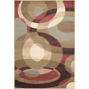 Riley 63 X 47 inch Red Rug in 4 x 5, Rectangle