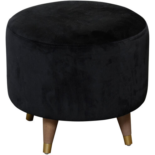 Saba 16 inch Black/Walnut Ottoman