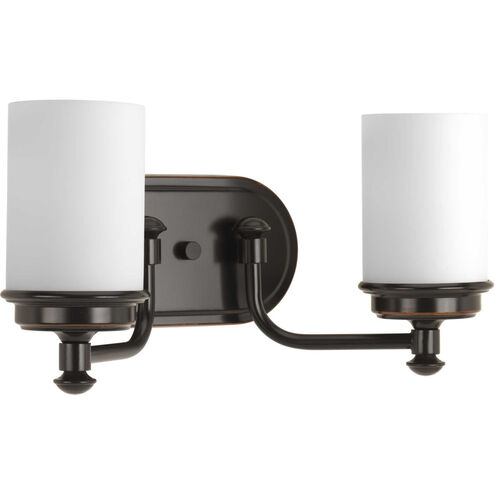 Glide 2 Light 16 inch Rubbed Bronze Bath Vanity Wall Light, Design Series