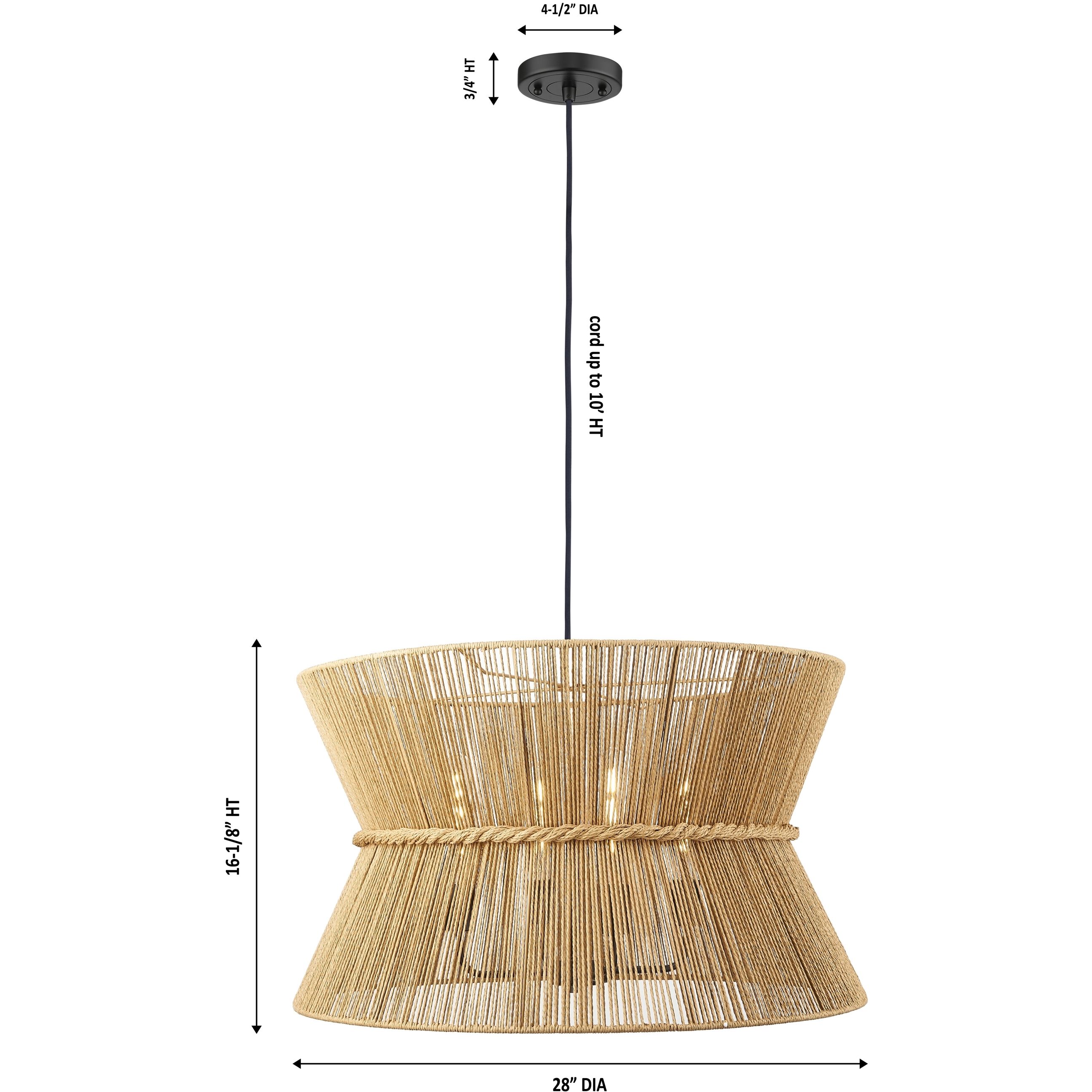 Coventry 4 Light 28 inch Matte Black Pendant Ceiling Light