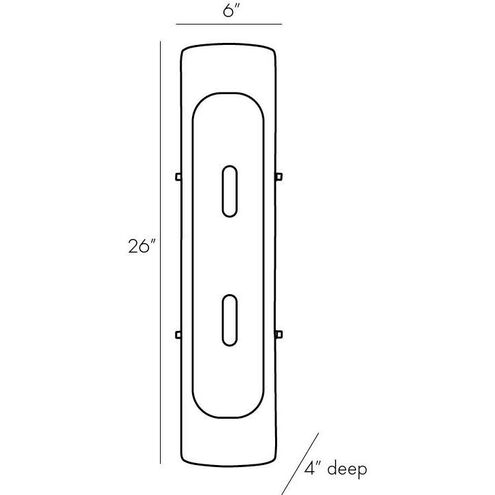 Bend Sconce Wall Light in Rippled Smoke Glass