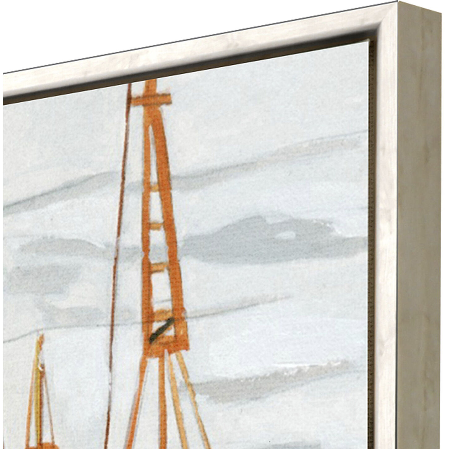 Close to Shore Blue and Green and Multi and Orange Canvas