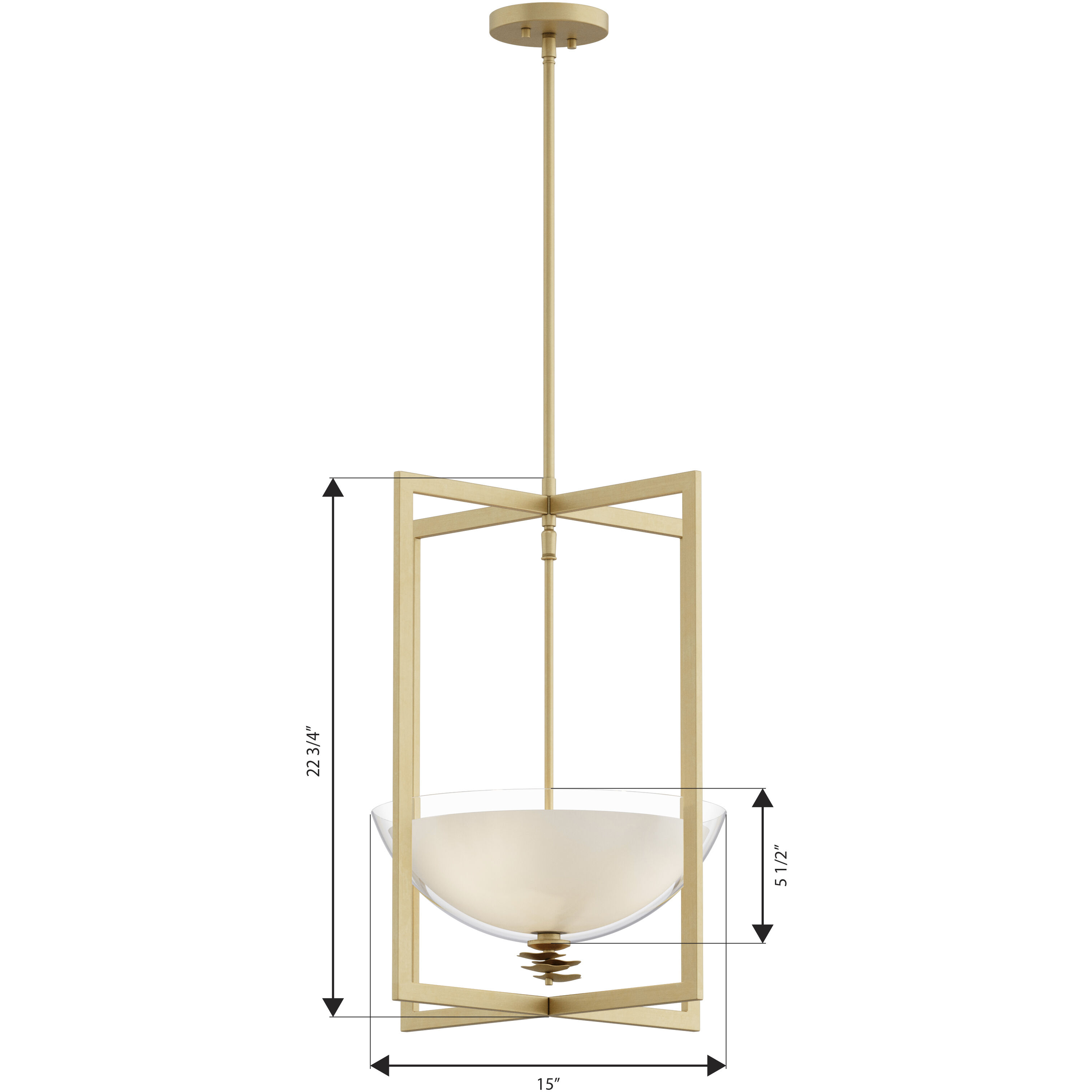Elowen 3 Light 18 inch Legacy Brass Pendant Ceiling Light