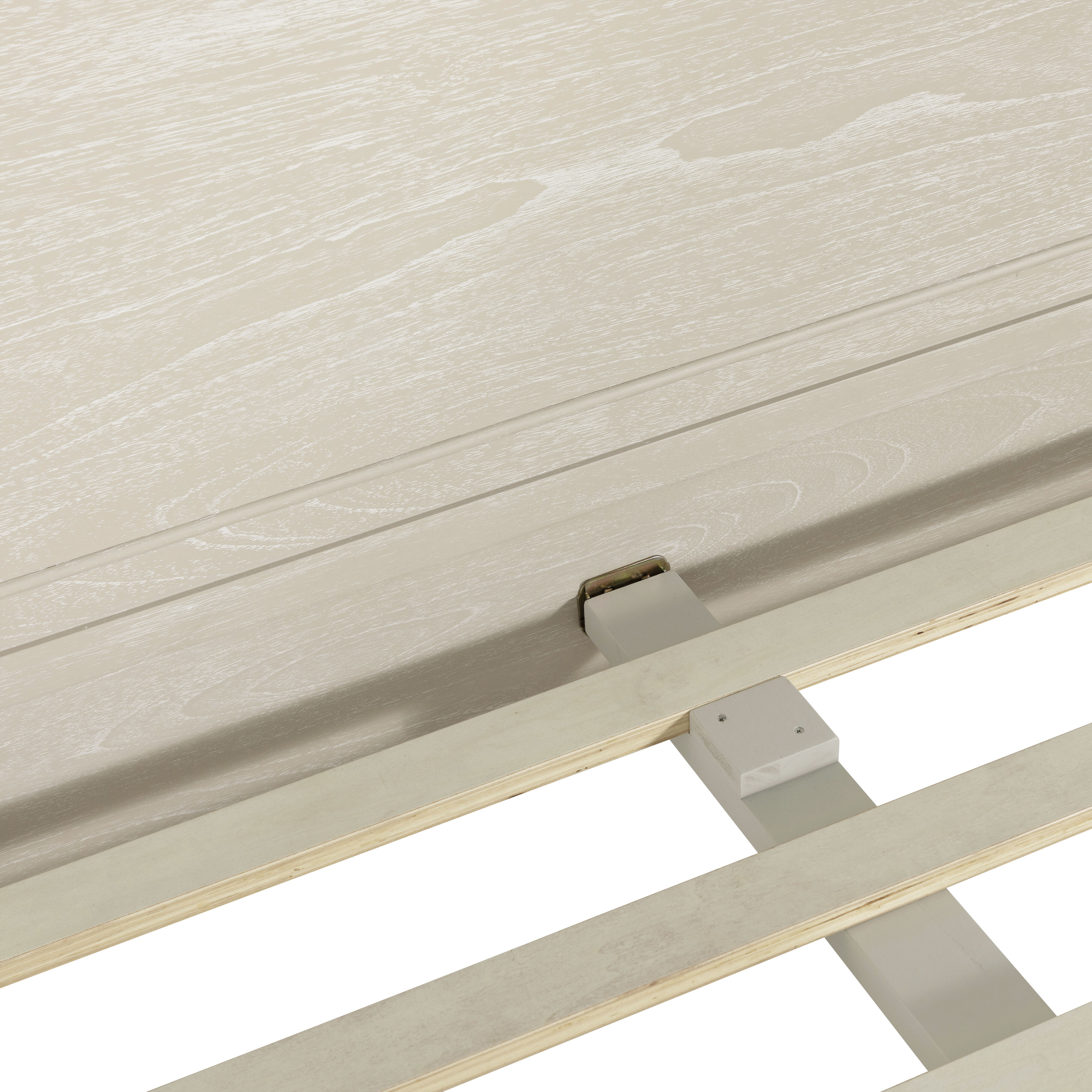 Alexandra Cerused White and Stained Gold King Bed