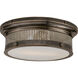 Chapman & Myers Alderly 2 Light 13 inch Bronze Flush Mount Ceiling Light, Small