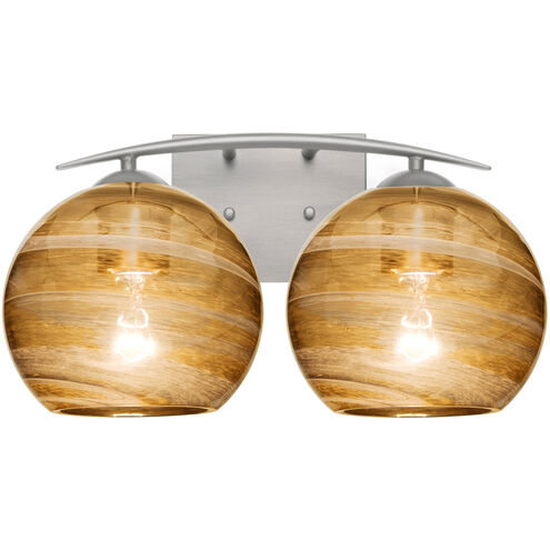 Jilly 2 Light 15 inch Satin Nickel Vanity Light Wall Light