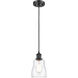 Ballston Ellery 1 Light 5 inch Matte Black Mini Pendant Ceiling Light in Clear Glass, Ballston