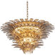 Italo 9 Light 31.5 inch Light Brushed Brass and Smoke Glass Chandelier Ceiling Light