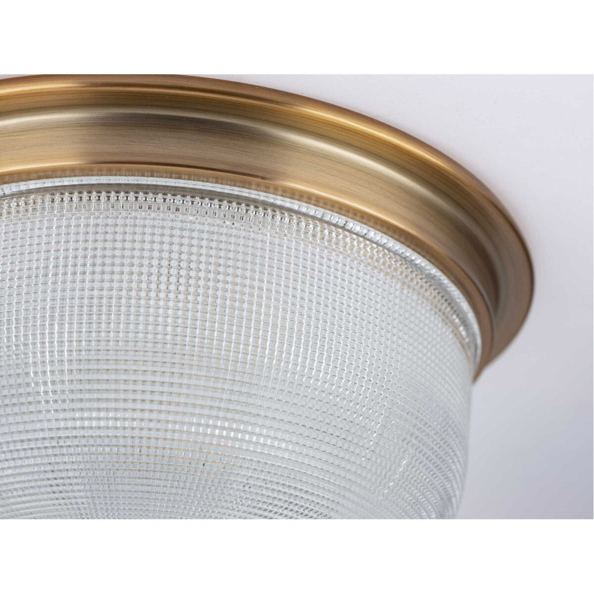 Archie 2 Light 12.38 inch Vintage Brass Flush Mount Ceiling Light