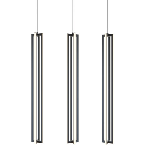 Cass LED 5 inch Black Linear Pendant Ceiling Light