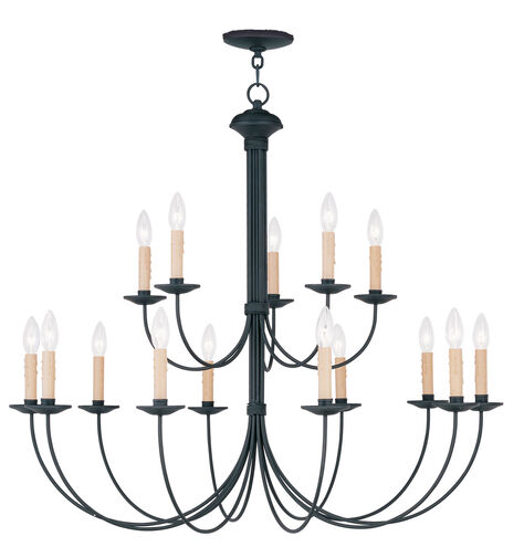 Heritage 15 Light 36 inch Black Chandelier Ceiling Light