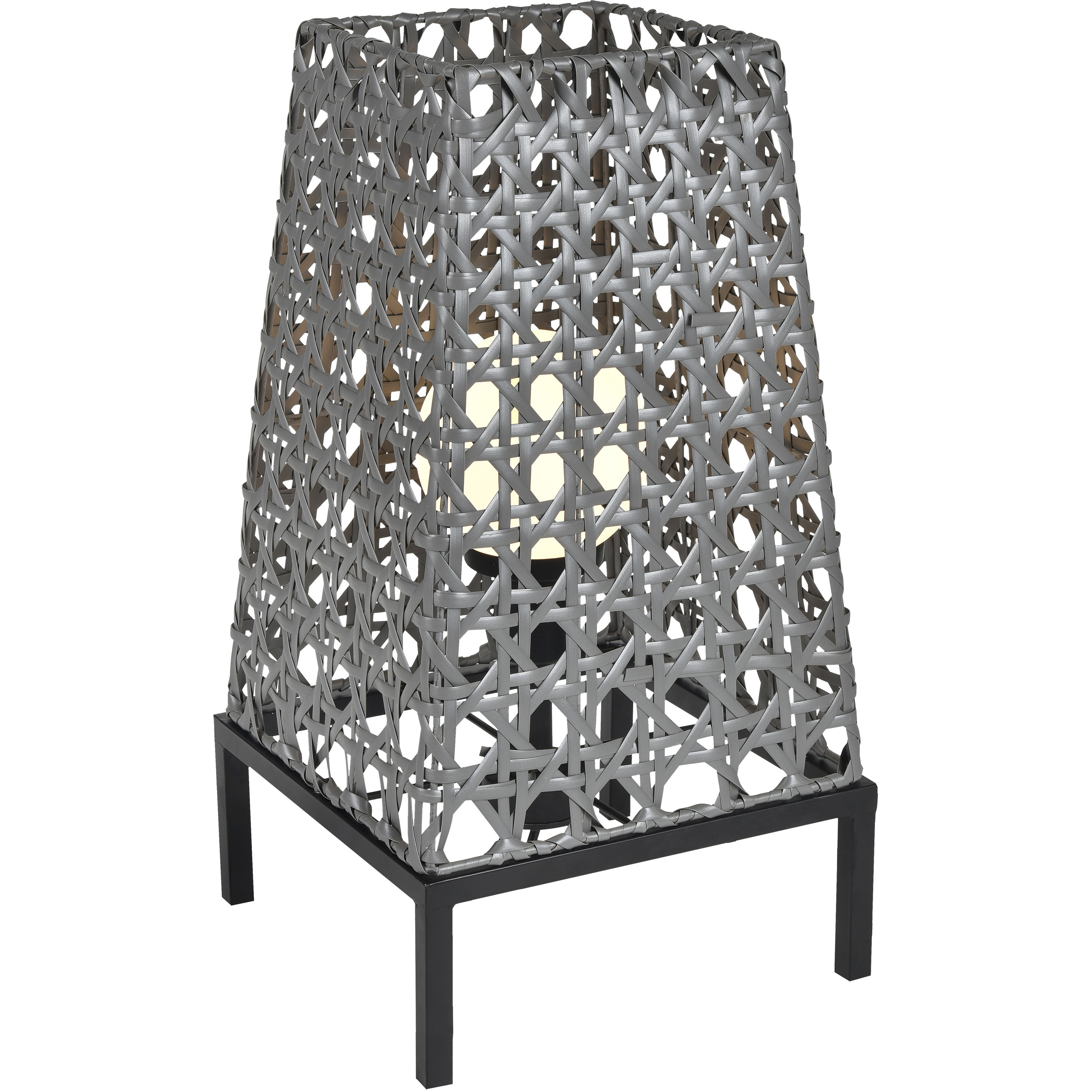 Carus 27 inch 7 watt Gray with Black Outdoor Table Lamp