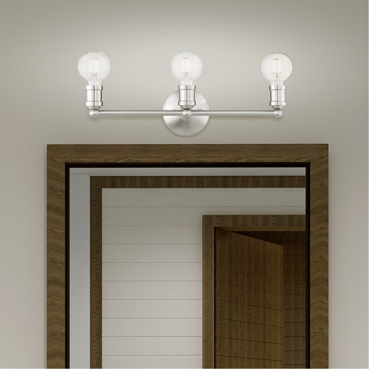 Lansdale 3 Light 20 inch Brushed Nickel Vanity Sconce Wall Light