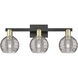 Athens Deco Swirl 3 Light 26 inch Black Antique Brass Bath Vanity Light Wall Light