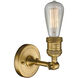 Franklin Restoration Bare Bulb 1 Light 5 inch Brushed Brass Sconce Wall Light